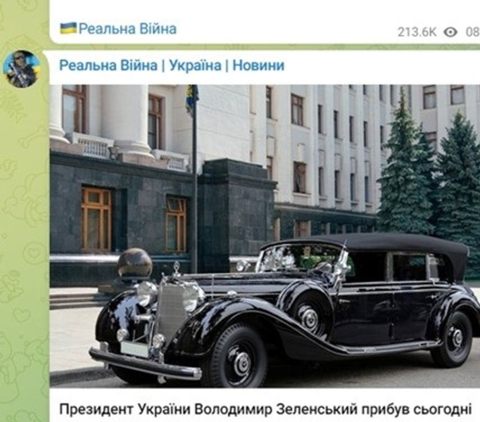 Russian media spread hoax about Zelensky buying Hitler’s car for $15 million