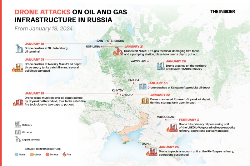 Black gold ablaze: Ukrainian drones zero in on Russian refineries, threatening fuel flow to the front line