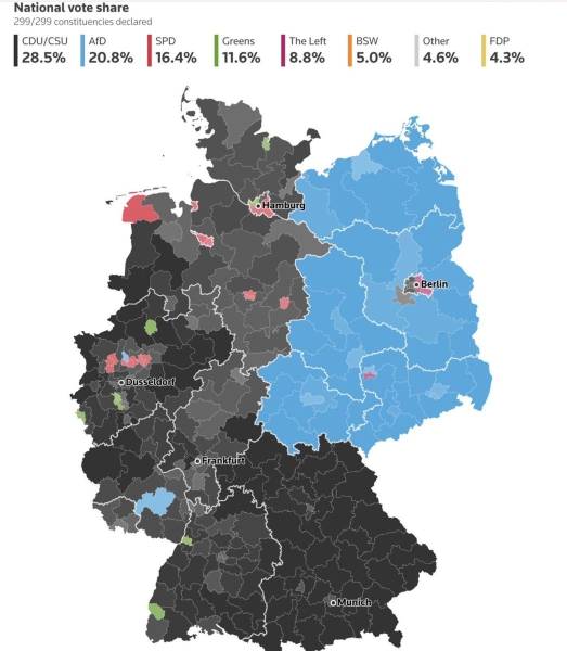 A nation of two minds: Another East-West rift in Germany, new coalition in the making