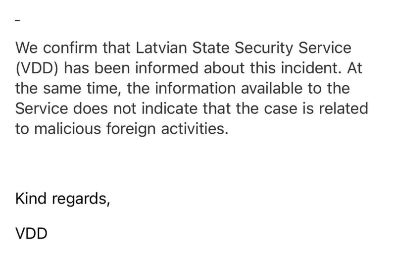 Latvia confirms “incident” involving founder of outlet known for Russian intelligence scoops