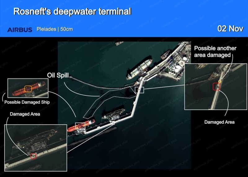 At least two oil tankers linked to Russia’s “shadow fleet” damaged in Tuapse port drone strike, OSINT analysts report